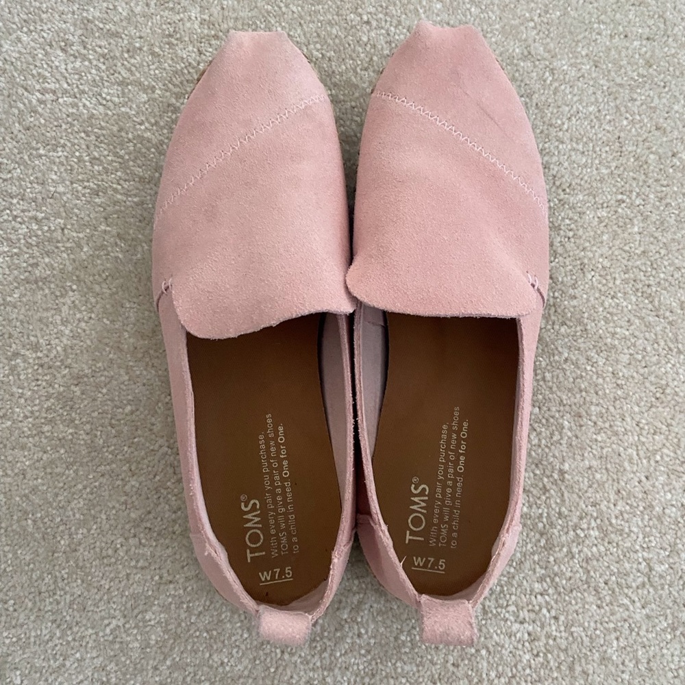 Tom’s Pink Suede Alpargatas Espadrilles